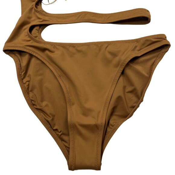 SKIMS Swim One Shoulder Monokini Almond Womens Small - Picture 5 of 12